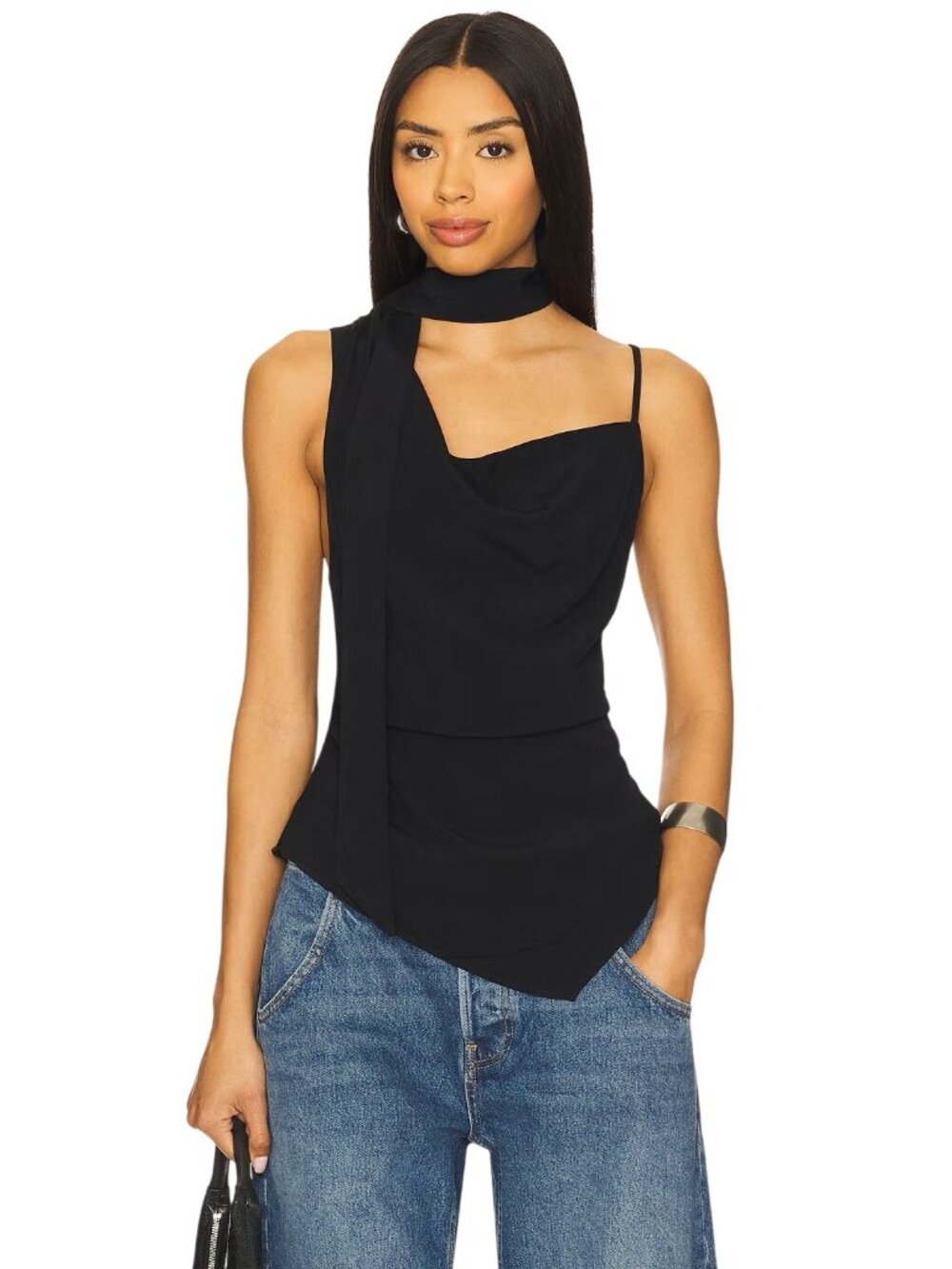 Free People True To You Tank in Black XSmall Womens Sleeveless Top